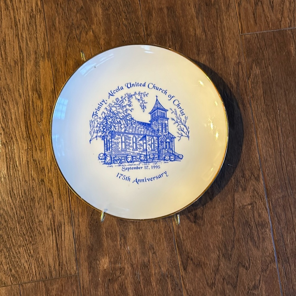 Trinity Alcola United Church of Christ Commemorative Plate